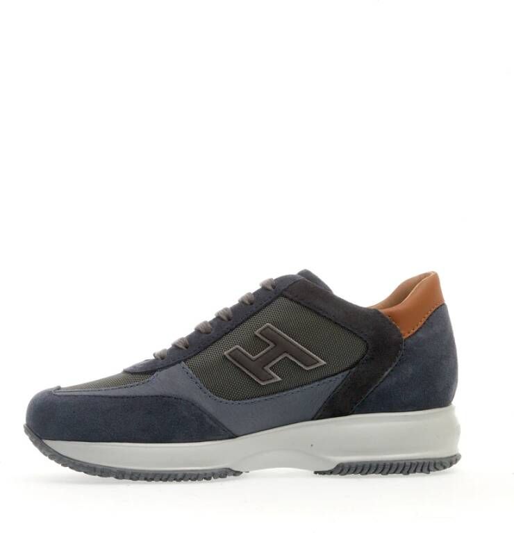 Hogan Blauwe Suède en Stof Interactieve Sneakers Multicolor Heren