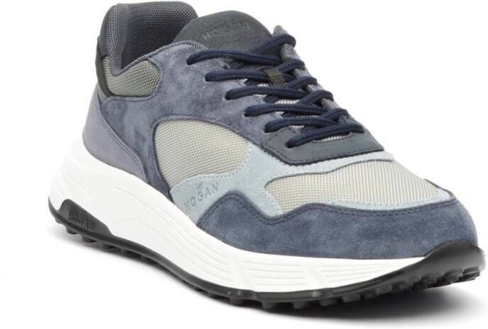 Hogan Blauwe Suède Hyperlight Sneakers met Memory Foam Zool Blue Heren