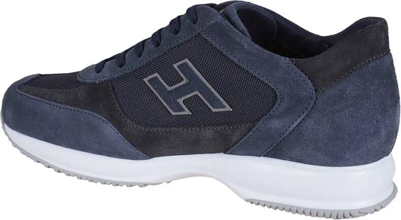 Hogan Blauwe Suède Interactieve Sneakers