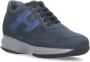 Hogan Blauwe Leren Sneakers met Versierde Zijpanelen Blue Dames - Thumbnail 3