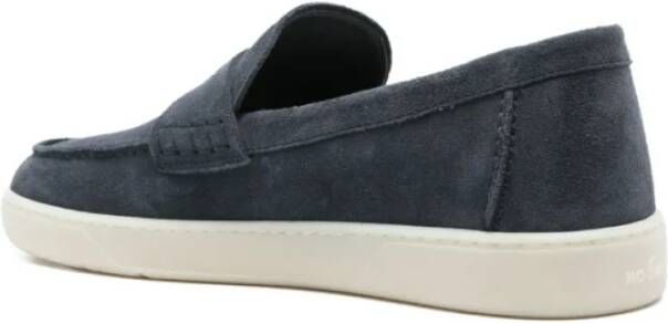 Hogan Blauwe Suède Mocassins Platte Schoenen