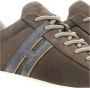 Hogan Blauwe Suède Sneakers met Grijze H-Detail Brown Heren - Thumbnail 7