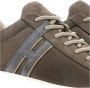 Hogan Blauwe Suède Sneakers met Grijze H-Detail Brown Heren - Thumbnail 7