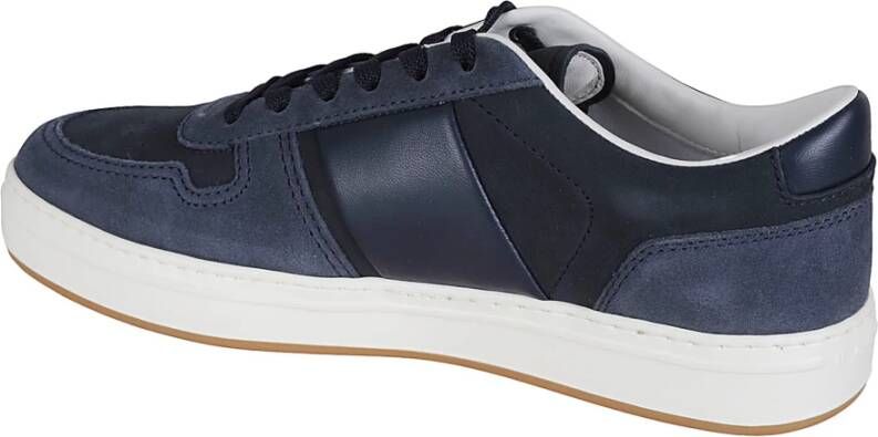 Hogan Blauwe Suède Sneakers met Leren Details