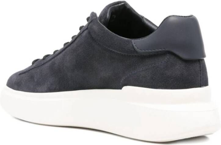 Hogan Blauwe Suède Sneakers met Rubberen Zool