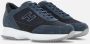 Hogan Blauwe Suède Sneakers met Textuur Inzetstukken Blue Heren - Thumbnail 3