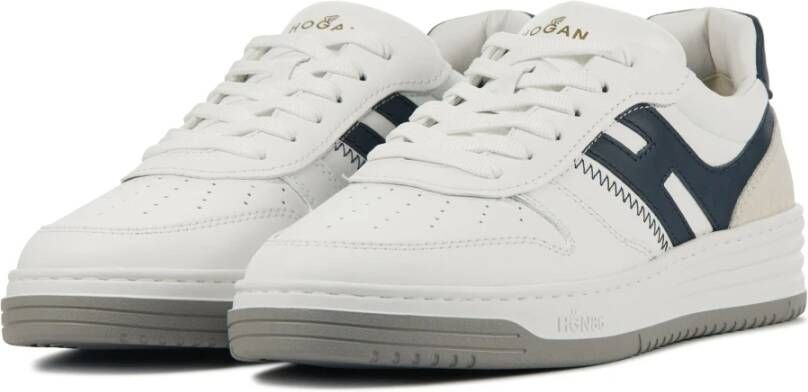 Hogan Blauwe Suède Sneakers White Heren