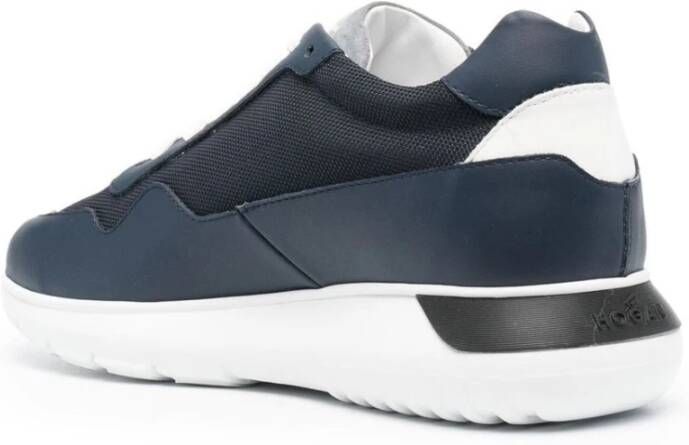 Hogan Blauwe Vetersneakers Blue Heren