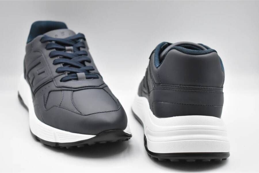 Hogan Blauwe Vetersneakers Urban Stijl