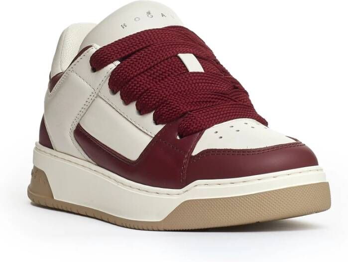 Hogan Bordeaux Sneakers met Plateauzool Multicolor Dames