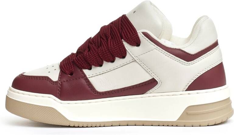 Hogan Bordeaux Sneakers met Plateauzool Multicolor Dames
