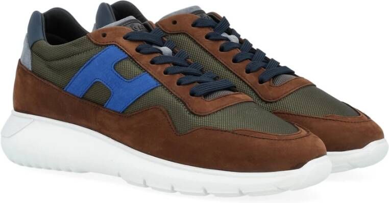 Hogan Bruin en Groen Interactive Sneaker Bruin Heren