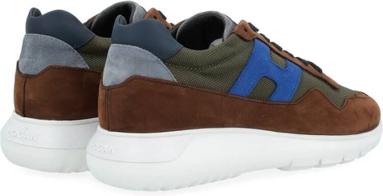 Hogan Bruin en Groen Interactive Sneaker Bruin Heren