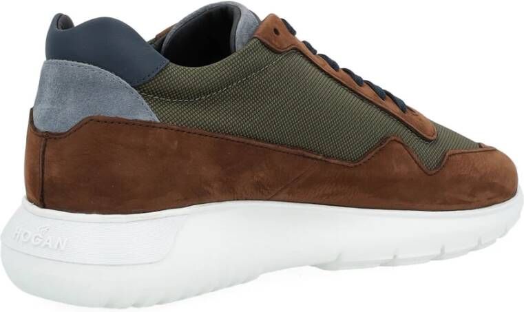 Hogan Bruin en Groen Interactive Sneaker Bruin Heren