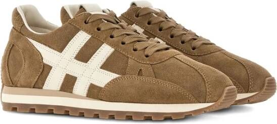 Hogan Bruin Suède Leren Veterschoenen