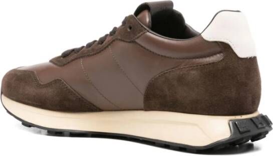 Hogan Bruin Wit Suède Sneakers