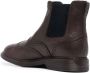 Hogan Bruin Leren Chelsea Boot met Brogue Details Brown Heren - Thumbnail 2