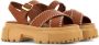 Hogan Bruine leren sandalen Brown Dames - Thumbnail 3