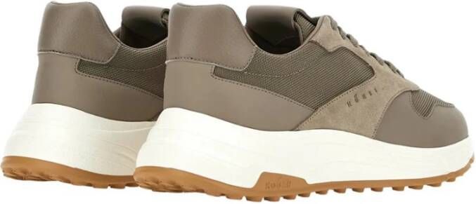 Hogan Bruine leren sneakers met geheugenschuim