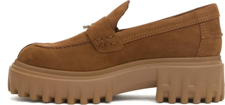 Hogan Bruine Mocassins met Memory Foam Binnenzool