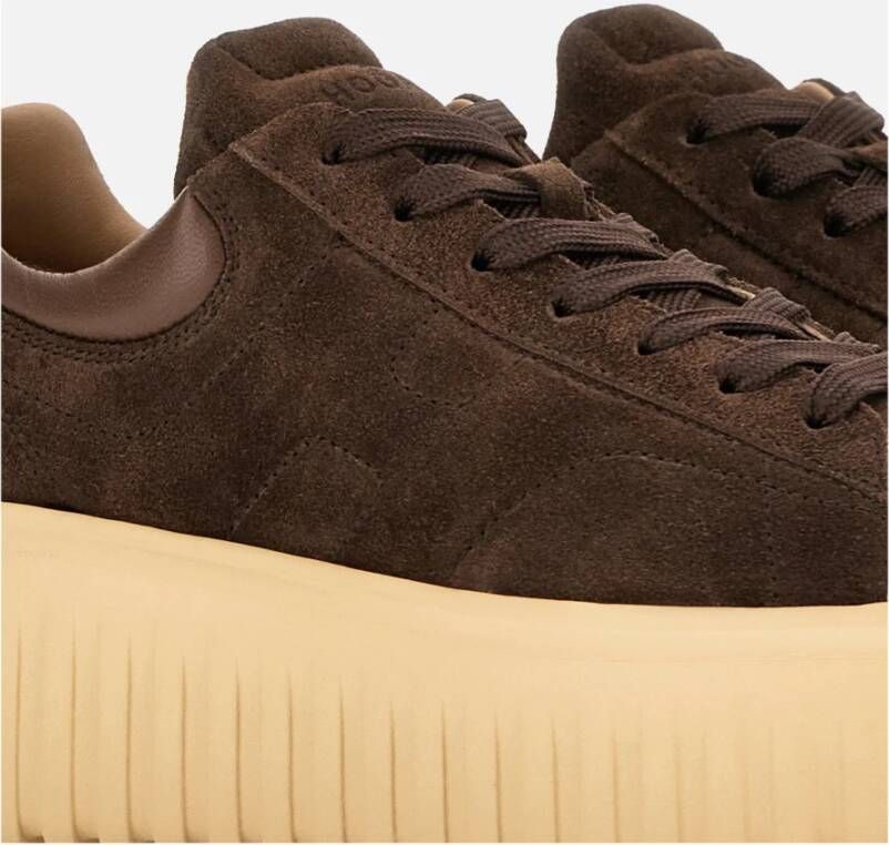 Hogan Bruine platte schoenen voor vrouwen