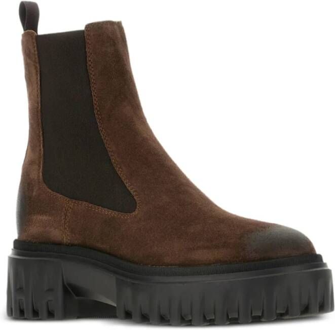 Hogan Bruine Slip-On Platform Schoenen