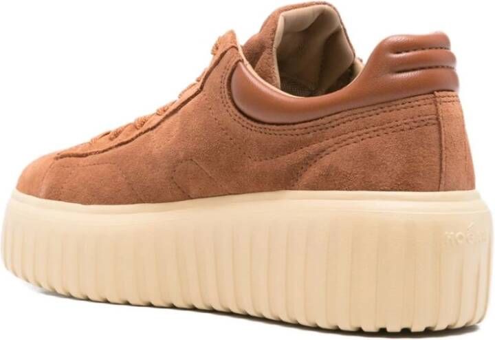 Hogan Bruine Sneakers Stijlvol Uiterlijk Comfortabele Slijtage