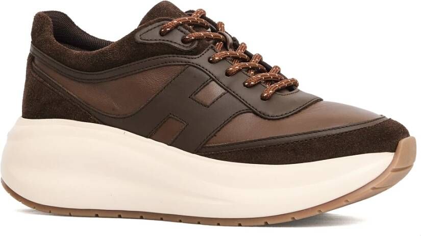 Hogan Bruine Sneakers voor Vrouwen
