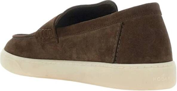 Hogan Bruine Suède Loafer met Memory Foam