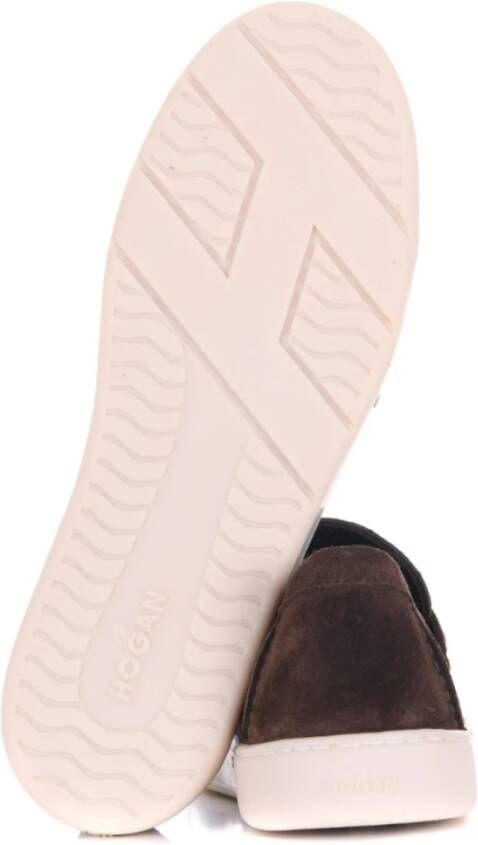 Hogan Bruine Suède Loafers met Memory Foam