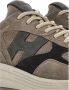 Hogan Bruine Suède Sneakers Mesh Panelen Multicolor Heren - Thumbnail 4