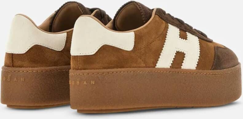 Hogan Bruine Suède Sneakers met Memory Foam