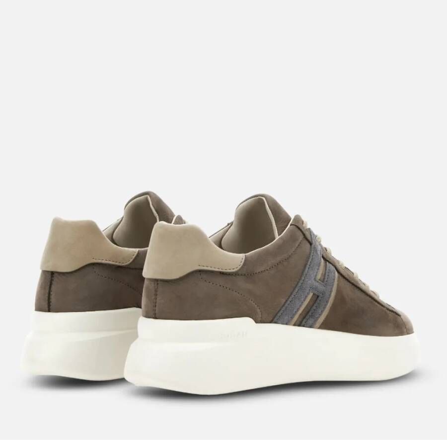 Hogan Bruine Suède Sneakers met Nubuck H Brown Heren