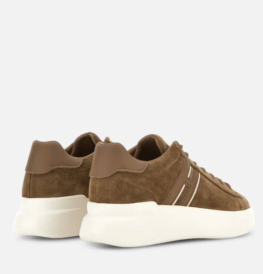 Hogan Bruine Suède Sneakers met Verlengde H