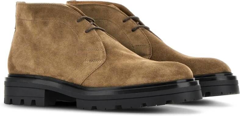 Hogan Bruine Suède Sneakers met zachte binnenzool Brown Heren