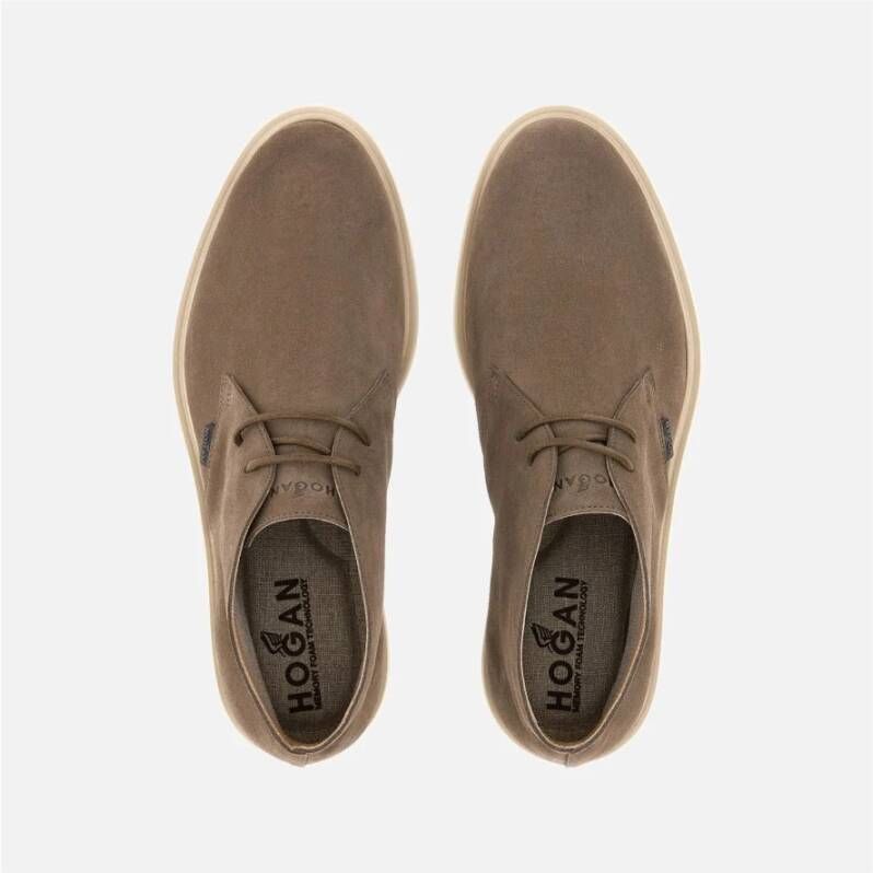 Hogan Bruine Suède Veterschoenen