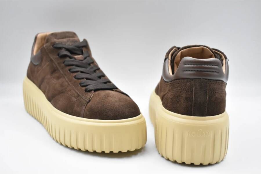 Hogan Bruine Suède Veterschoenen