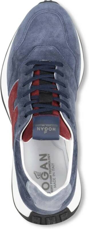 Hogan Casual Multicolor Suède Sneakers Blue Heren