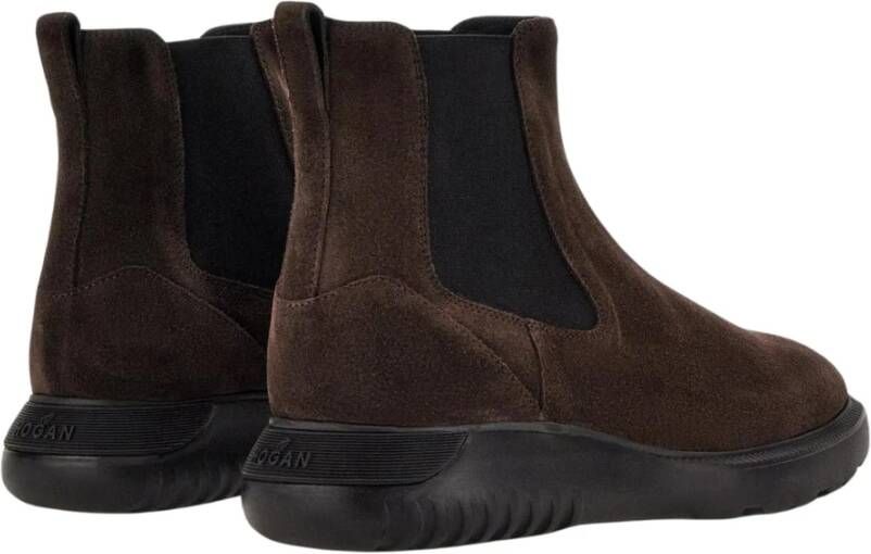 Hogan Chelsea Boot voor Heren Perfecte Mix van Stedelijke Elegantie en Sportiviteit Brown Heren