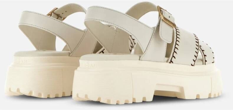 Hogan Crème Sandalen voor Zomer Outfits Beige Dames