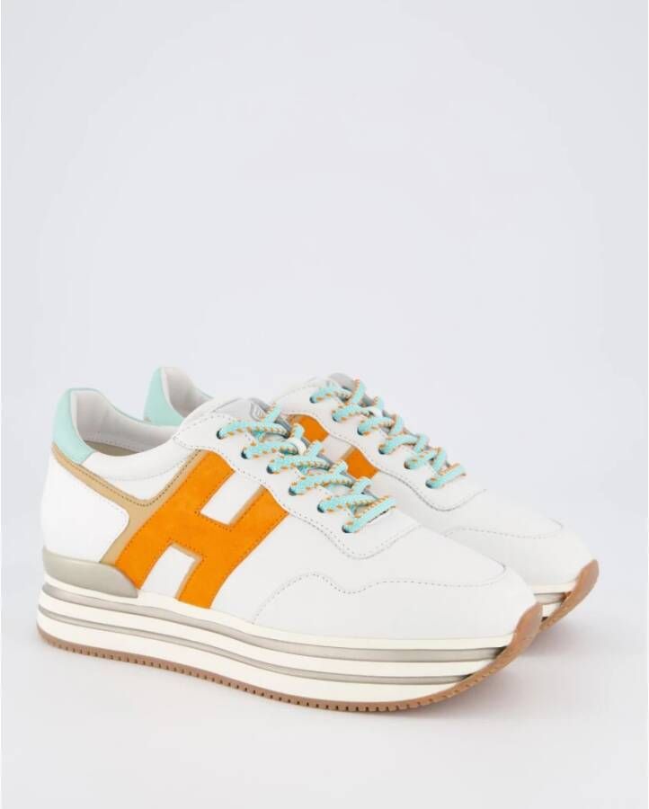 Hogan Dames Midi Platform H483 Sneaker Wit Multicolor Dames