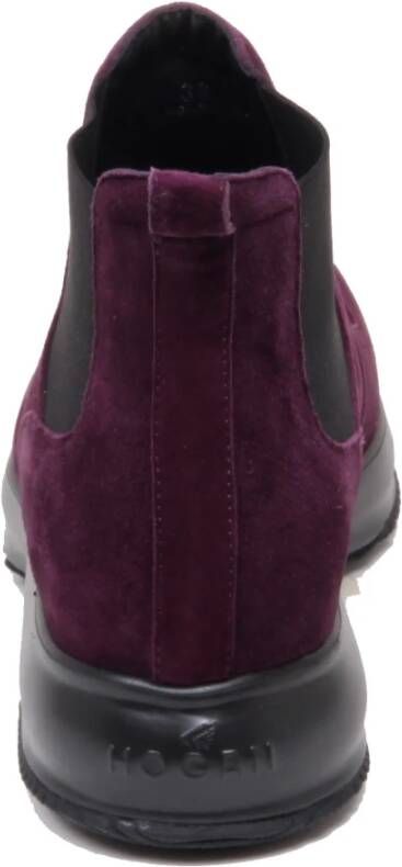 Hogan Donkerpaarse Interactive Chelsea Boot