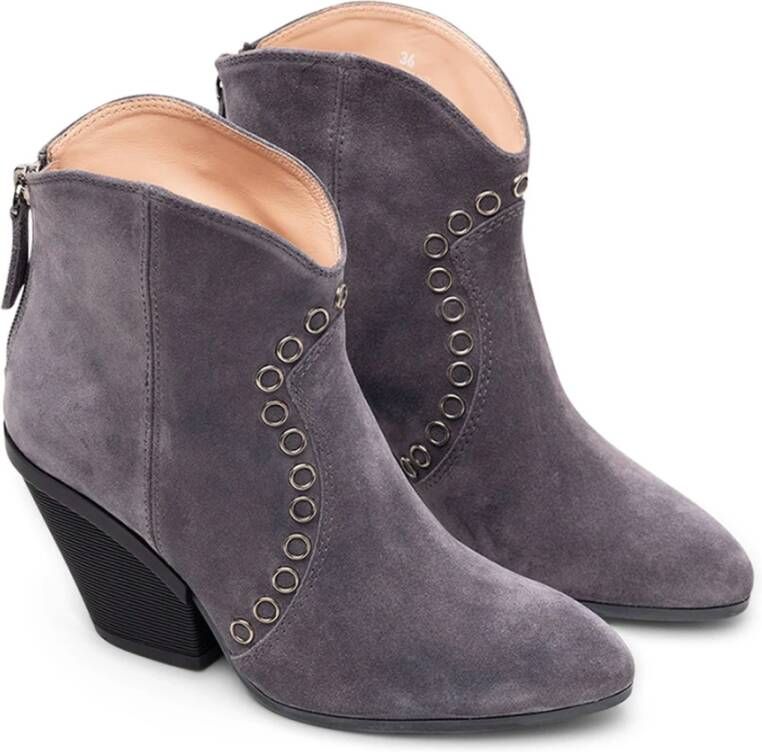 Hogan Eyelet-Embellished Suede Boots