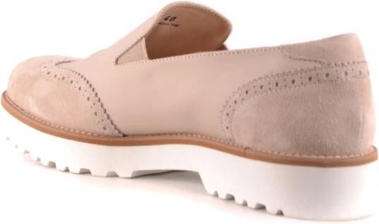 Hogan Feminine Suede Slip On Brogue Ballerina`s