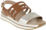 Hogan Bruine leren sandalen Brown Dames - Thumbnail 8