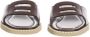 Hogan Bruine Leren Zomerslippers Bruin Dames - Thumbnail 9