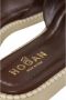 Hogan Bruine Leren Zomerslippers Bruin Dames - Thumbnail 11