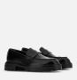 Hogan Geborsteld leren platte schoenen Zwart - Thumbnail 2