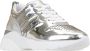 Hogan Gelamineerde leren vetersneakers Gray Dames - Thumbnail 2