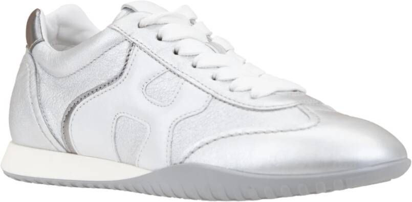 Hogan Gelamineerde leren vetersneakers White Dames